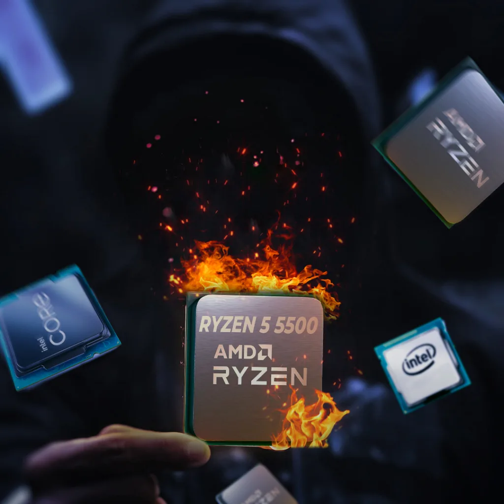 پردازنده مرکزی ای ام دی مدل Ryzen 5 5500 GAMING CPU 6C.12T