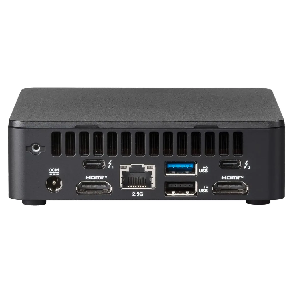 کامپیوتر کوچک ایسوس مدل NUC 13 Pro با پردازنده Core i5 1340P حافظه SSD با ظرفیت 1 ترابایت رم DDR4 با ظرفیت هشت گیگابایت پردازنده گرافیکی Intel