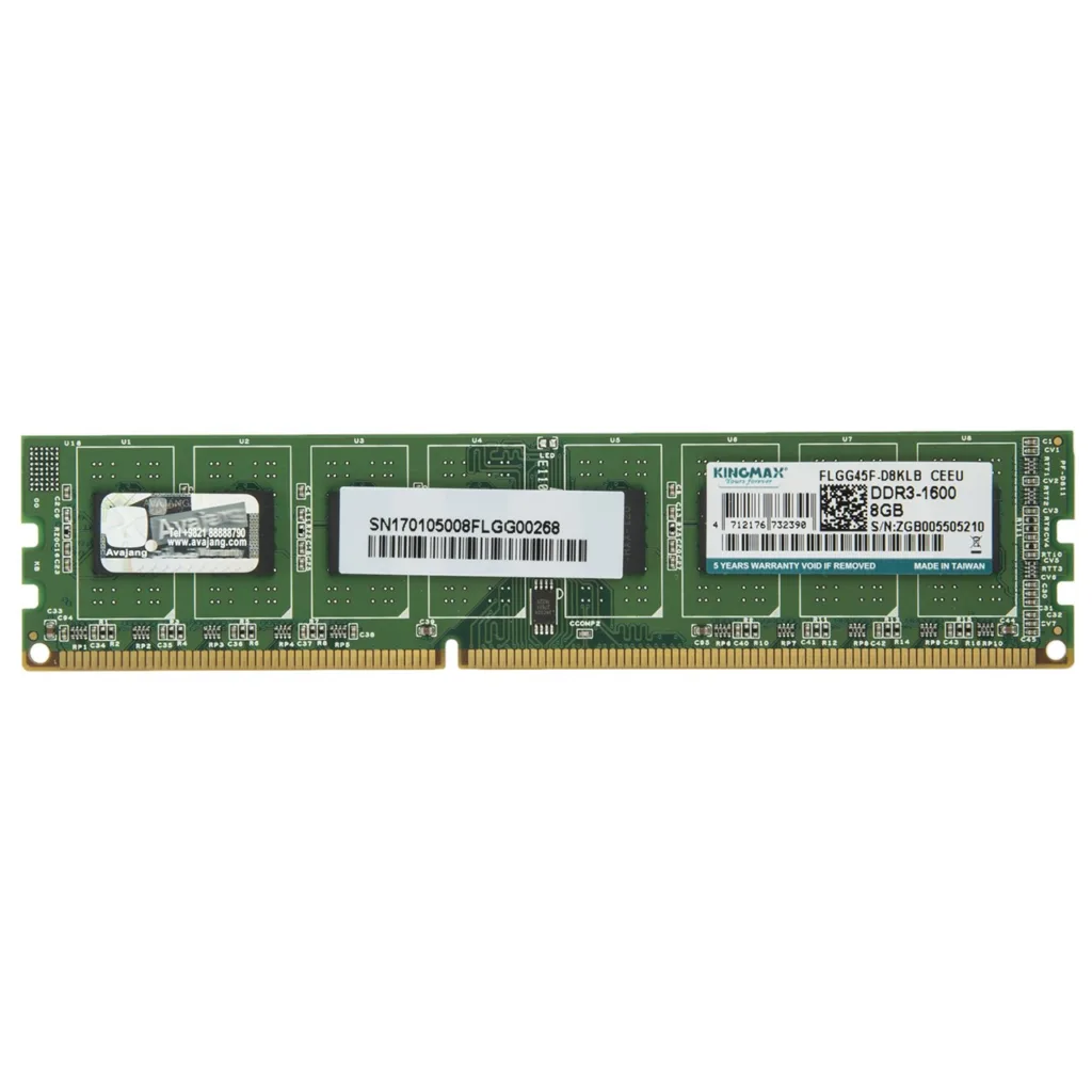 رم دسکتاپ DDR3 تک کاناله 1600 مگاهرتز کینگ مکس ظرفیت 8 گیگابایت