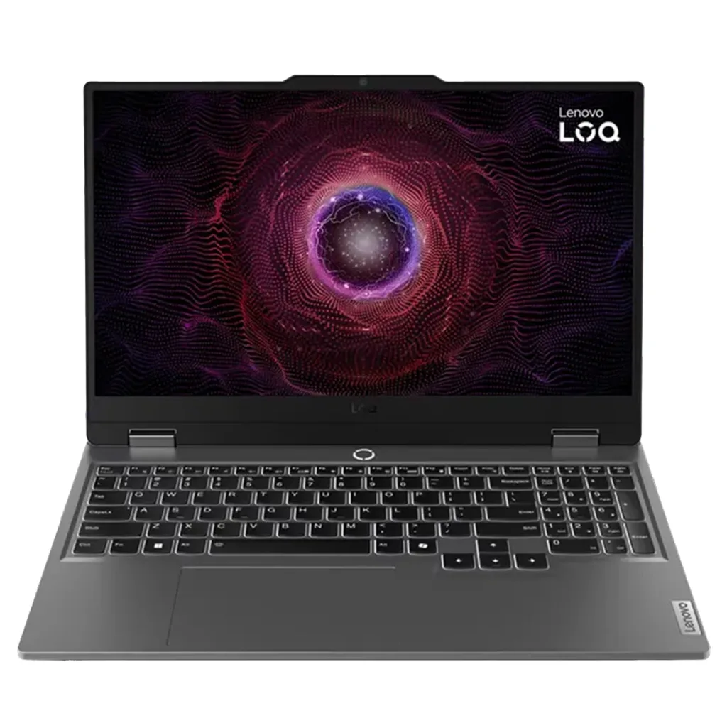 لپ‌تاپ لنوو مدل LOQ 15ARP9 با پردازنده Ryzen 5-7235HS و گرافیک RTX3050 4GB، رم DDR5 12GB با فرکانس 4800MHz، حافظه SSD با ظرفیت 512GB، نمایشگر 15.6 اینچ IPS با وضوح FHD و نرخ به‌روزرسانی 144Hz، دارای نور پس‌زمینه کیبورد،، سیستم‌عامل Windows