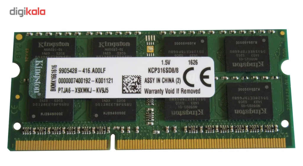 رم لپ تاپ کینگستون مدل DDR3 PC3 12800S ظرفیت 8 گیگابایت