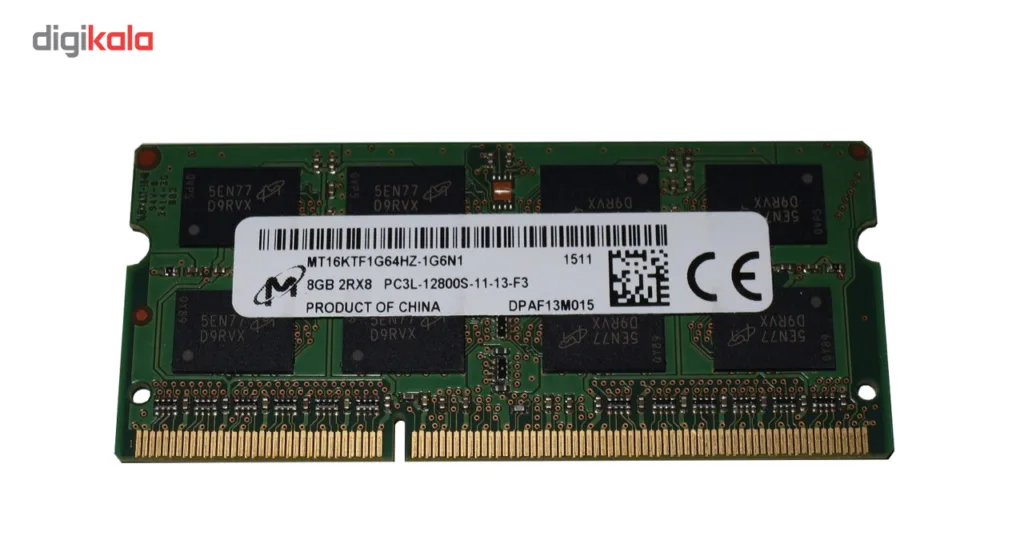 رم لپ تاپ میکرون مدل 1600 DDR3L PC3L 12800S MHz ظرفیت 8 گیگابایت