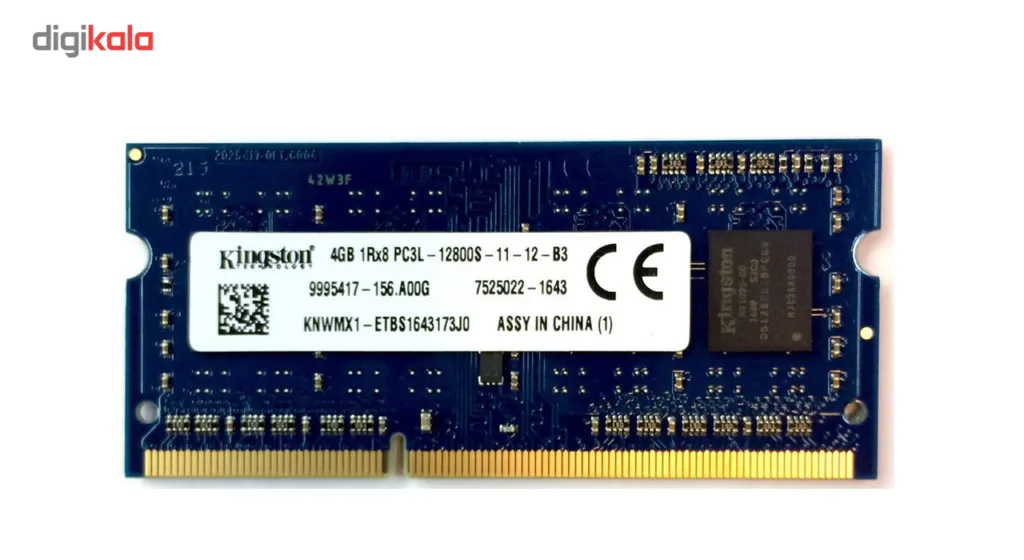 رم لپ تاپ کینگستون مدل 1600 DDR3L PC3L 12800S MHz ظرفیت 4 گیگابایت