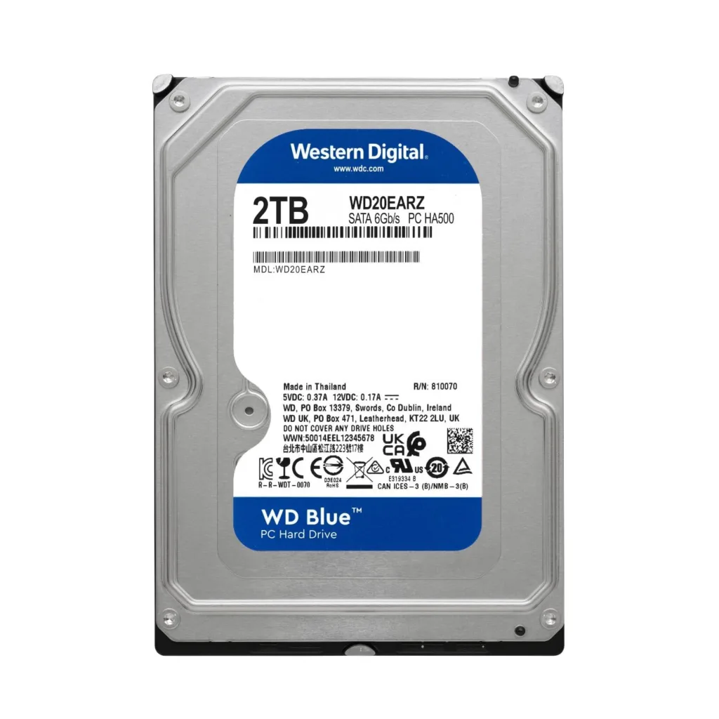 هارددیسک اینترنال وسترن دیجیتال مدل Blue WD20EARZ ظرفیت 2 ترابایت
