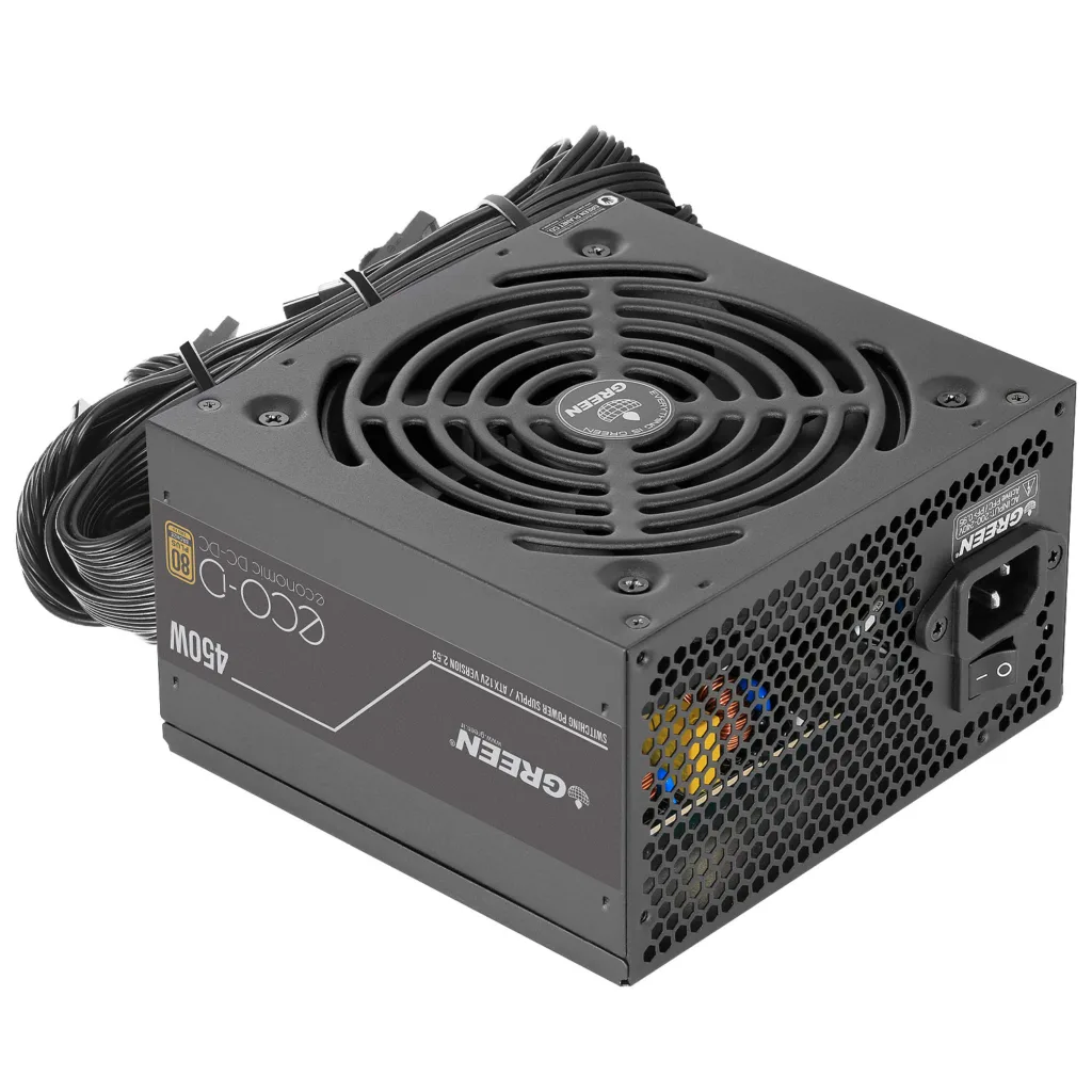 منبع تغذیه کامپیوتر 450W وات گرین مدل GP450A-ECO D