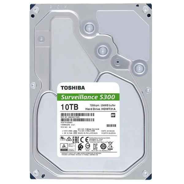 هارددیسک اینترنال توشیبا مدل s300 surveillance ظرفیت 10 ترابایت