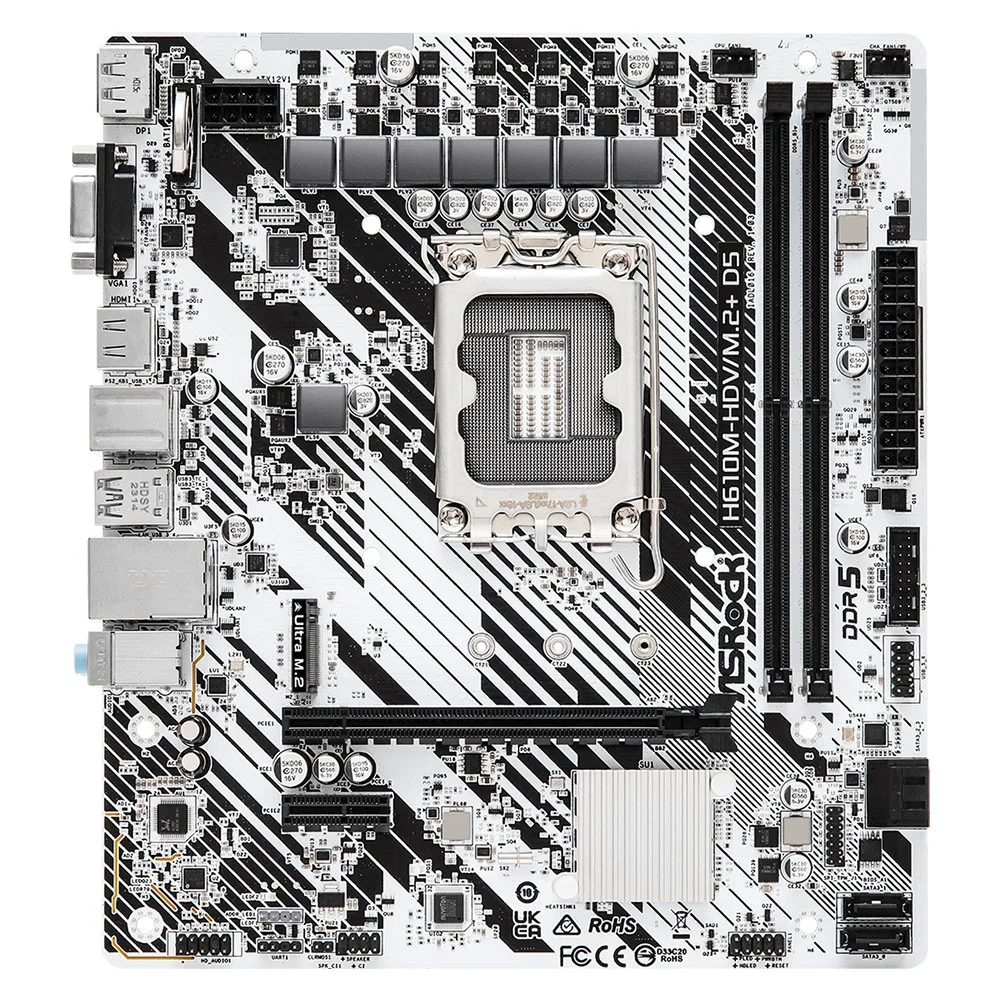 مادربرد ازراک مدل H610M-HDV/M.2 Plus D5