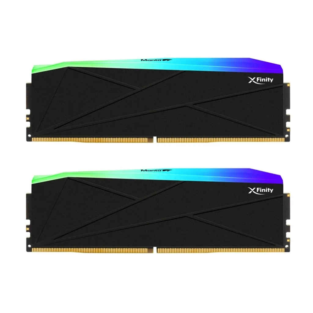 رم دسکتاپ DDR5 دو کاناله 7200 مگاهرتز CL34 وی کالر مدل Manta XFinity RGB ظرفیت 48 گیگابایت
