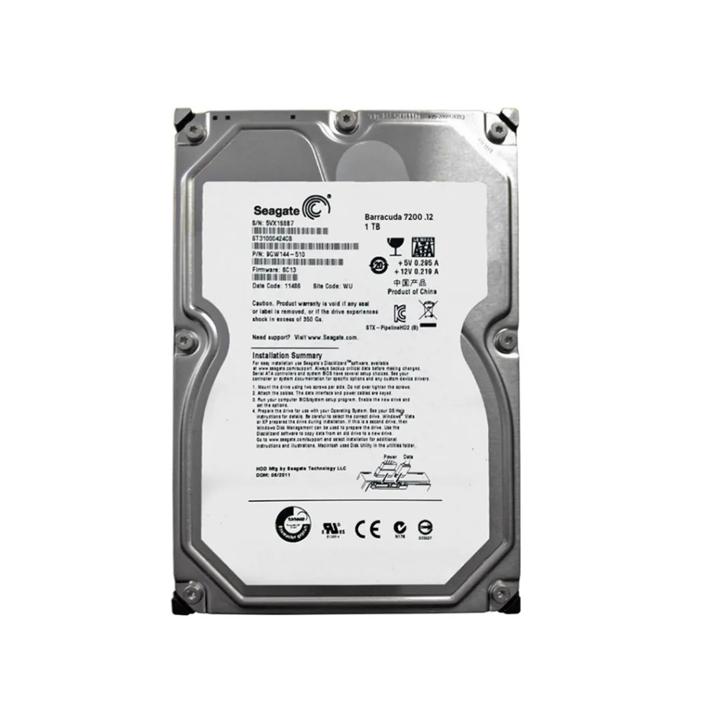 هارد دیسک اینترنال سیگیت با رابط SATA مدل Barracuda 7200rpm sata6 HDD ظرفیت 1 ترابایت