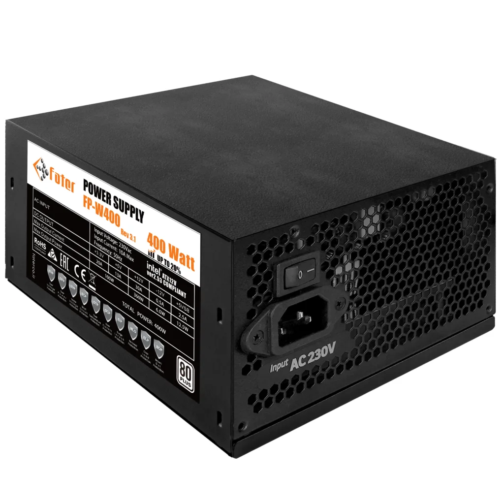 منبع تغذیه کامپیوتر 400 وات فاطر مدل FP-W400 80Plus 400W