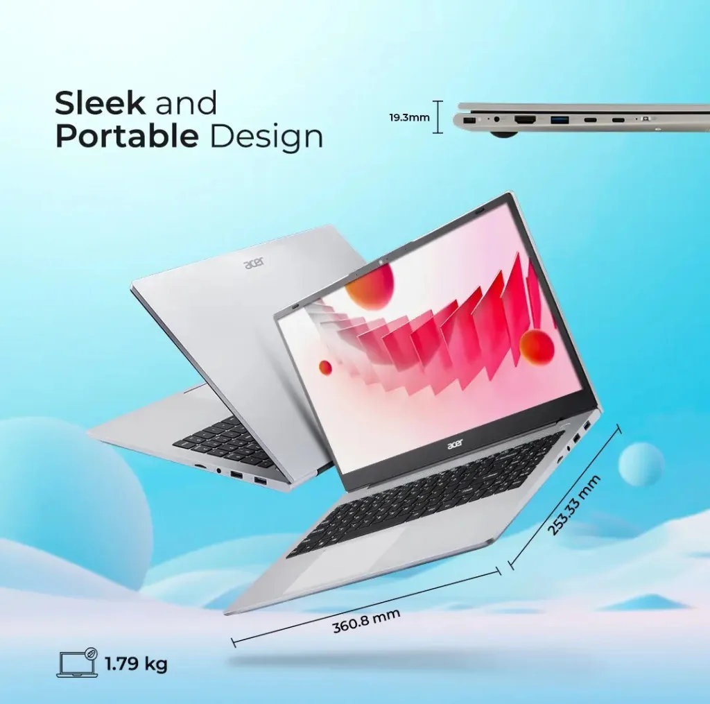 لپ تاپ 15.6 اینچی ایسر مدل Aspire 3 A325-42-R7 7730U-16GB DDR4 3200MHz-512GB SSD-IPS