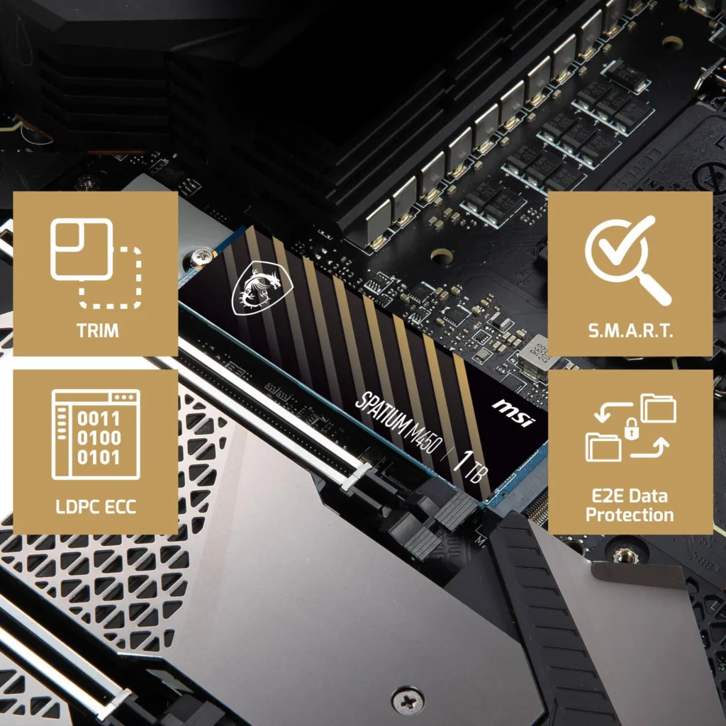 اس اس دی اینترنال PCIe Gen4 x4 ام اس آی مدل SPATIUM M450 ظرفیت 1 ترابایت