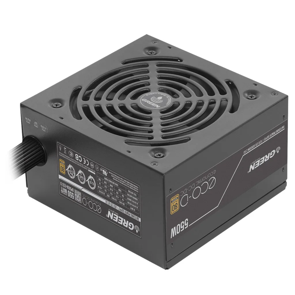 منبع تغذیه کامپیوتر 550 وات گرین مدل GP550A-ECO D