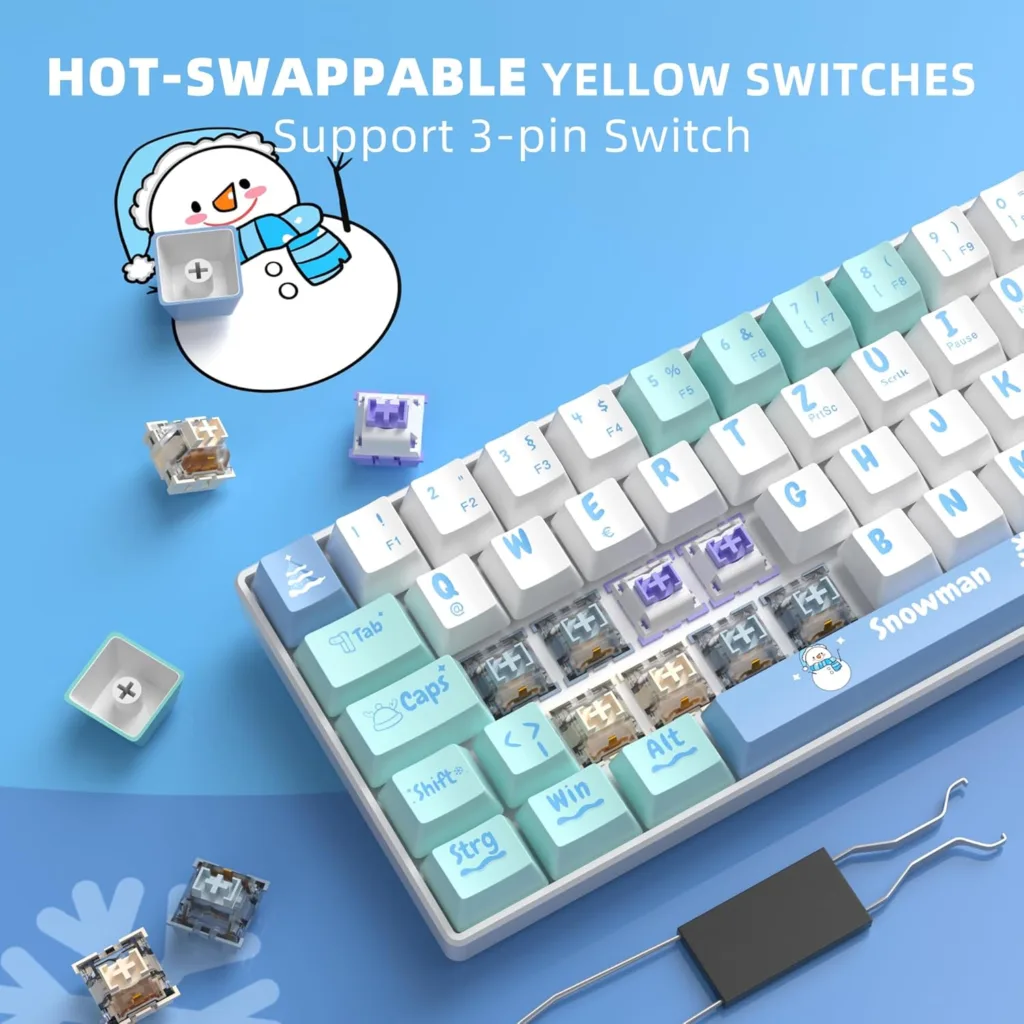 کیبورد گیمینگ با سیم مکانیکال میجگی مدل MK-BOX Snowman