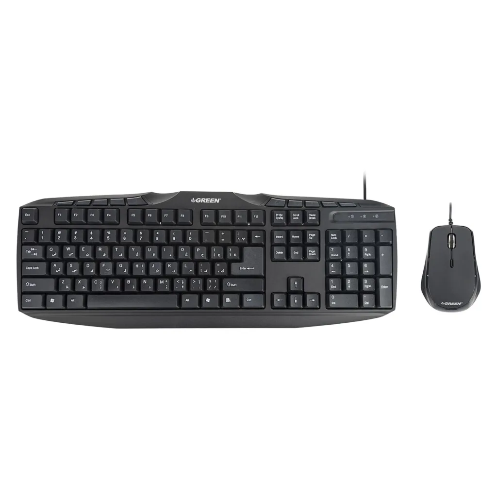 کیبورد و ماوس گرین مدل GKM-305، سوئیچ ممبران، Full-size