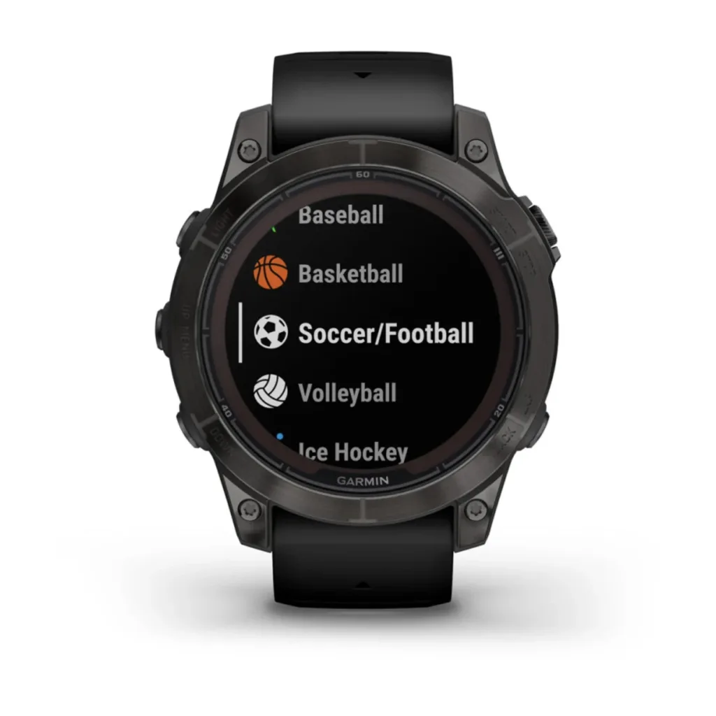 ساعت هوشمند گارمین مدل Fenix 7 pro Sapphire Solar دارای قابلیت های کنترل موسیقی (Music Player)، کنترل سطح اکسیژن خون، ضد آب، صفحه نمایش لمسی بند سیلیکون