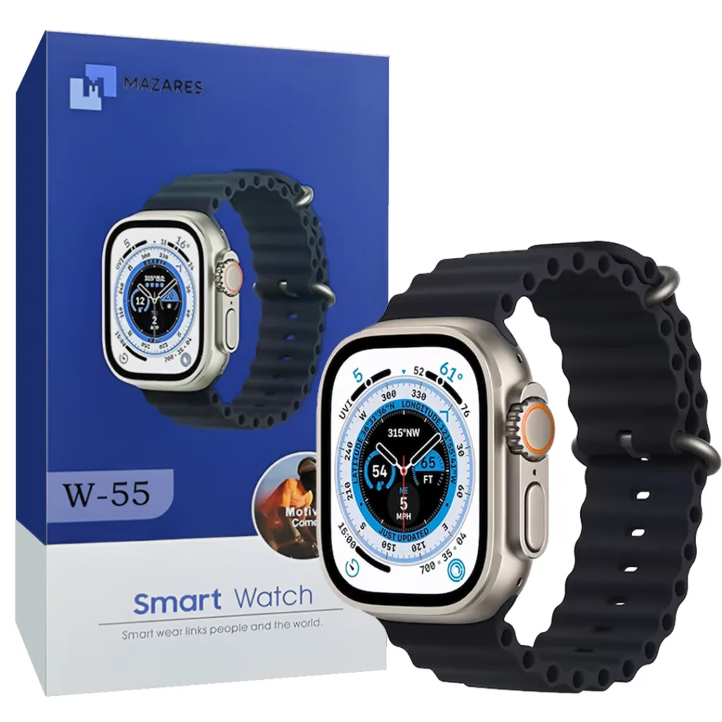 ساعت هوشمند مازارس مدل W55 سایز 49mm به همراه بند اضافه