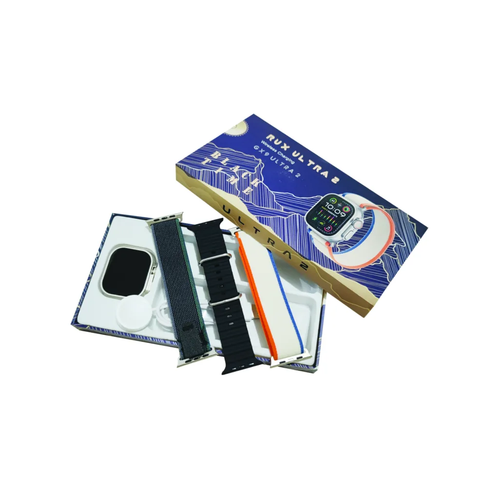 ساعت هوشمند بلک تایم مدل GX9 ULTRA 2 دارای قابلیت های صفحه نمایش رنگی و لمسی، کنترل موسیقی، بند سیلیکون