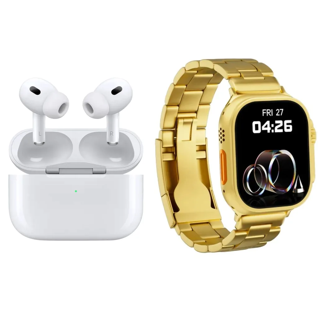 ساعت هوشمند مدل H20 ULTRA 49mm دارای صفحه نمایش رنگی و لمسی، کنترل موسیقی (Music Player)، کنترل سطح اکسیژن خون، قابلیت مکالمه از طریق بلوتوث بند استیل به همراه هندزفری