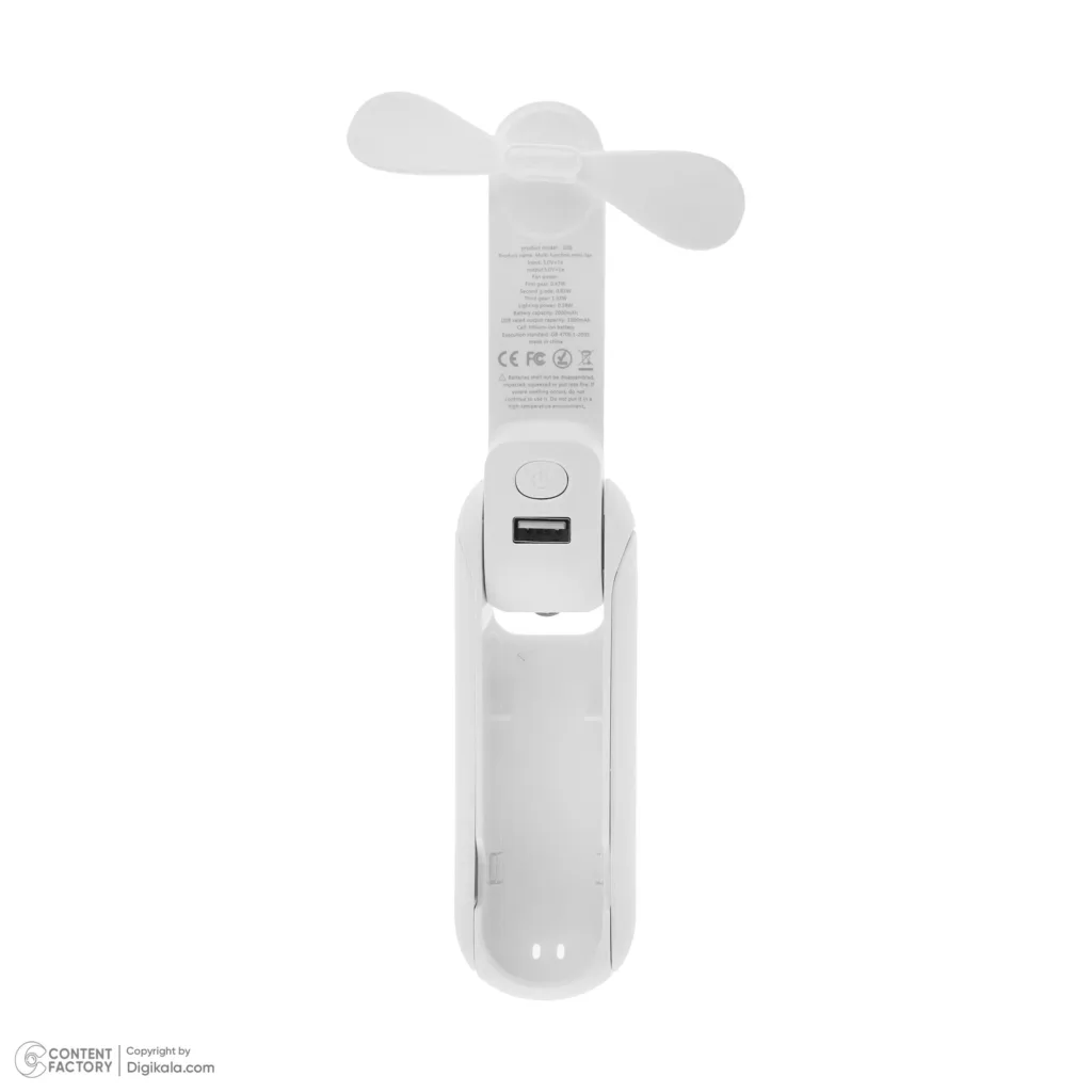 پنکه دستی کالامان مدل K01 ظرفیت ۲۰۰۰ میلی‌آمپر ساعت