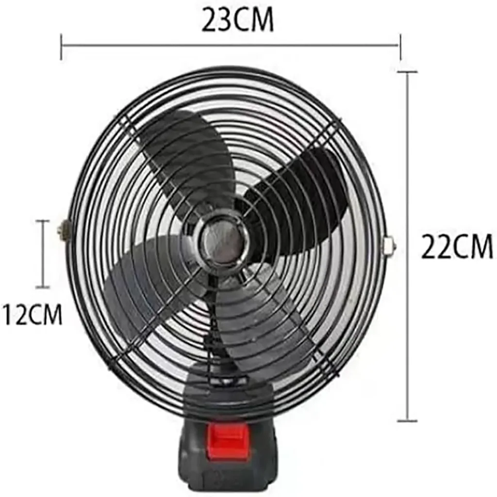 پنکه شارژی لیتیوم مدل EJ-81484-7 ظرفیت ۴۵۰۰ میلی آمپر ساعت