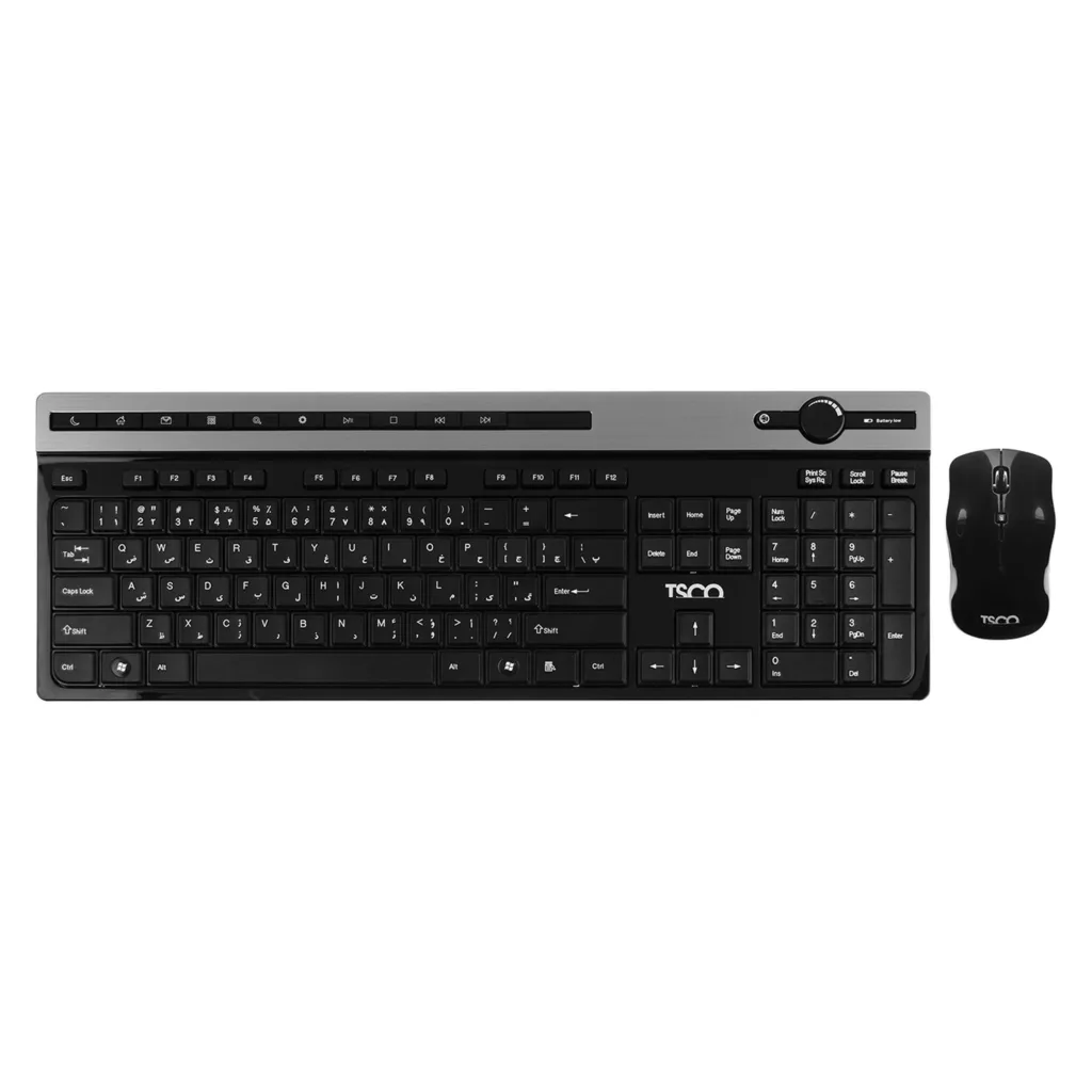 کیبورد بی سیم تسکو مدل TKM7106W همراه با موس بی‌سیم
