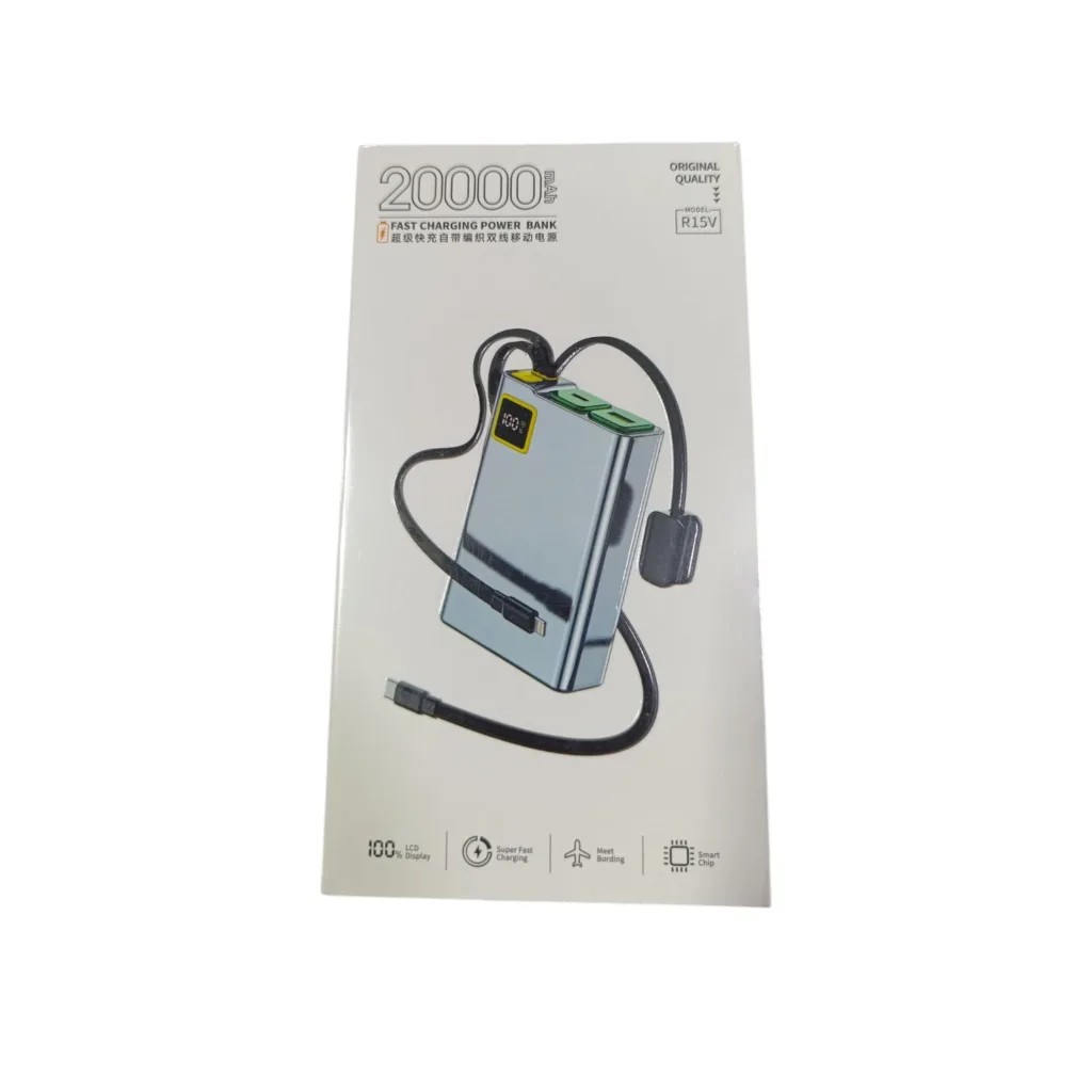 پاوربانک 22.5 وات گجبی مدل R15V ظرفیت 20000 میلی‌آمپرساعت