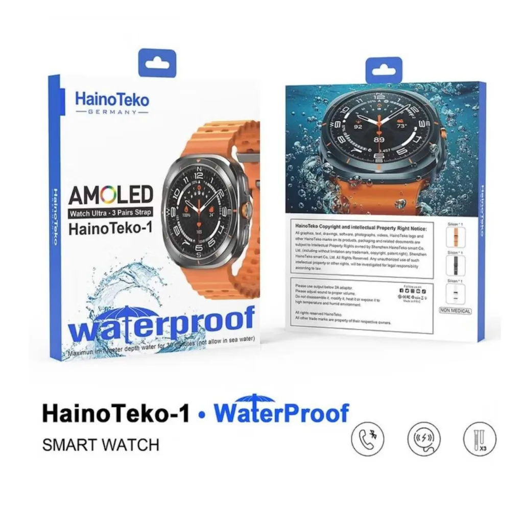ساعت هوشمند 44 میلی متری هاینو تکو مدل MOR 1 SMART WATCH بند سیلیکون