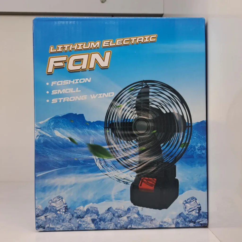 پنکه شارژی لیتیوم مدل EJ-81484-7 ظرفیت ۴۵۰۰ میلی آمپر ساعت