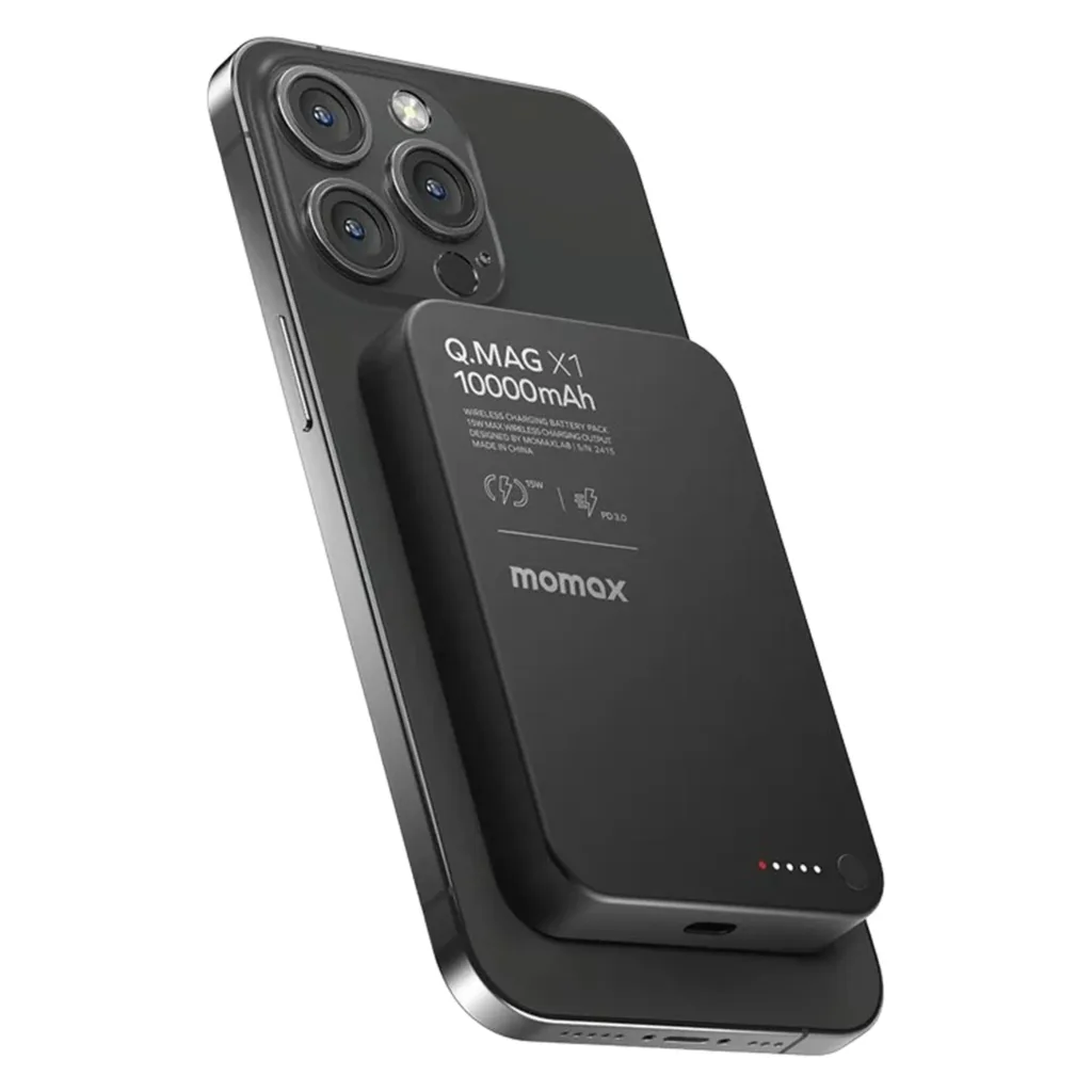 پاوربانک مومکس مدل QMAG X1 ظرفیت 10000 میلی آمپر ساعت
