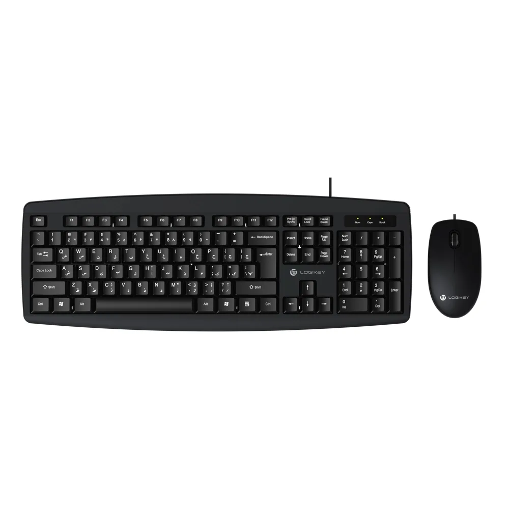 کیبورد و ماوس با سیم لاجی کی مدل KM113B، سوییچ ممبران، Full-Size