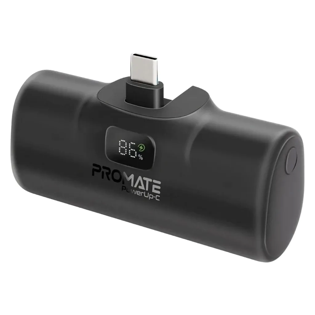پاوربانک پرومیت مدل POWERUP-C.BLK ظرفیت 5000 میلی‌آمپرساعت