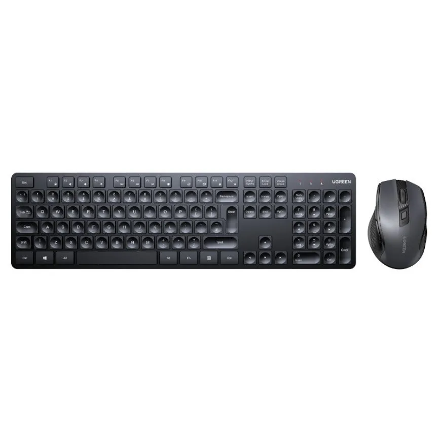 کیبورد و ماوس بی سیم یوگرین مدل MK006-15659، سوییچ ممبران، Full-Size