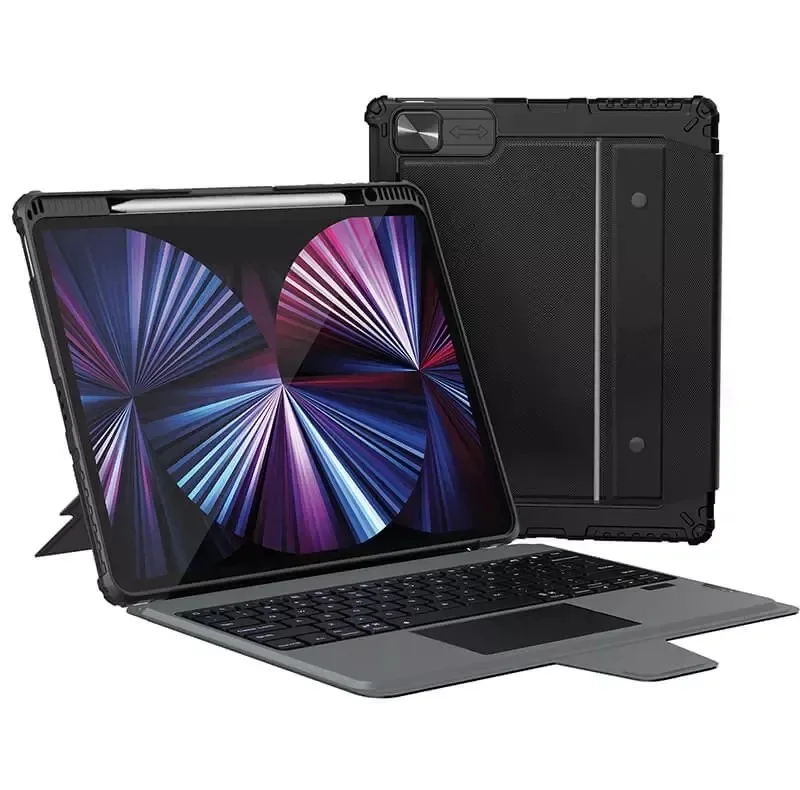 کیف کیبورددار نیلکین مدل Bumper Combo Backlit Keyboard مناسب برای تبلت  Apple iPad Air 13-inchh اپل (2024 M2/2025 M3/2026 M4), Apple iPad Pro 12.9-inch (2020/2021/2022)