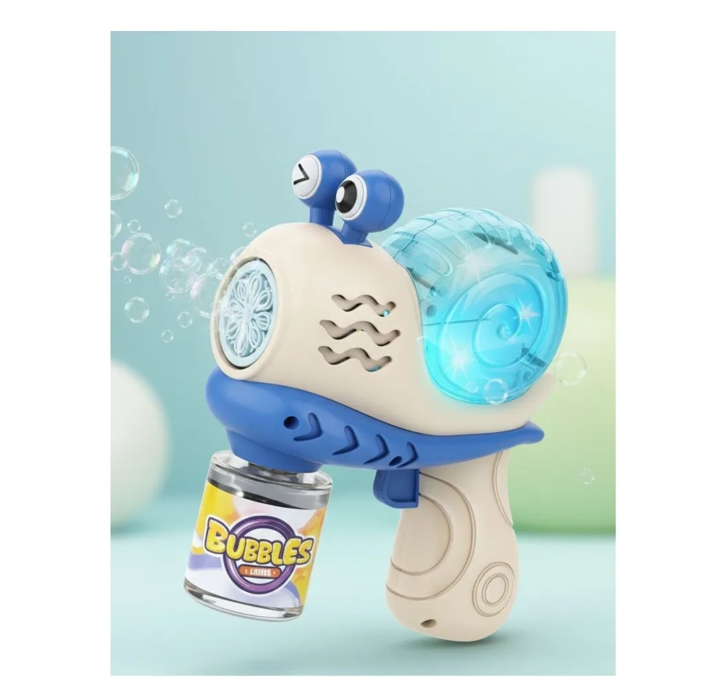 حباب ساز مدل تفنگی موزیکال چراغدار شارژی طرح حلزونی کد SNAIL GUN TRB