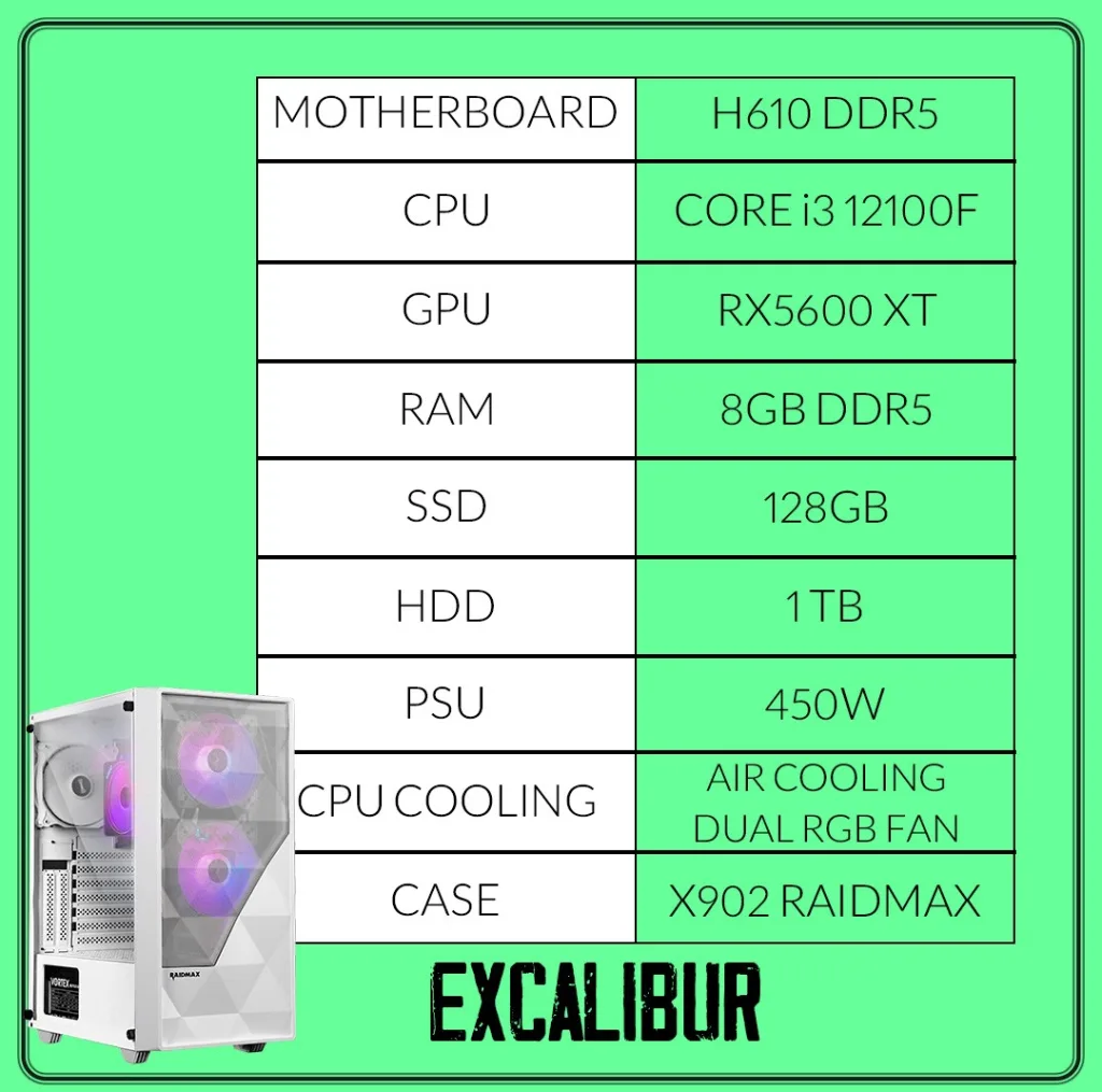 کامپیوتر کامل ونتار مدل EXCALIBUR