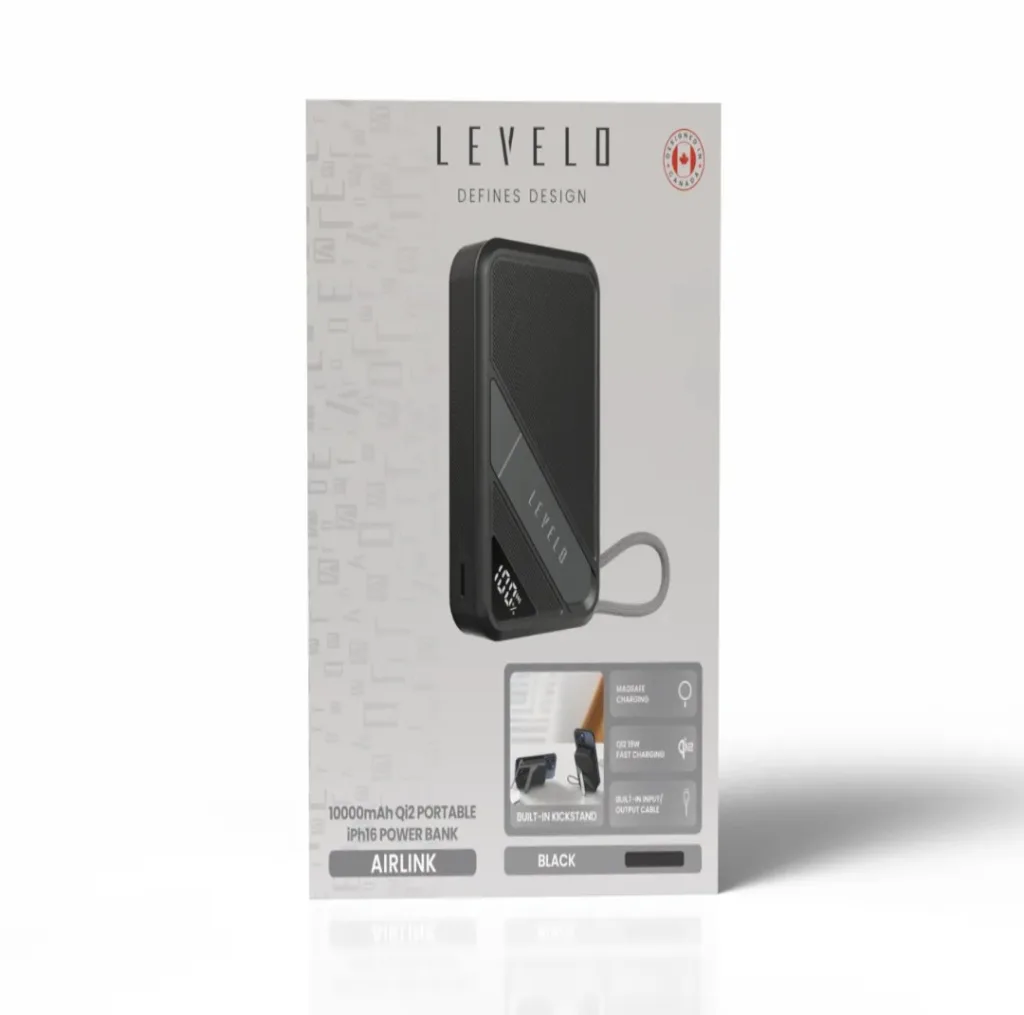 پاوربانک 20 وات لِولو مدل Levelo Airlink ظرفیت 10000 میلی‌آمپرساعت