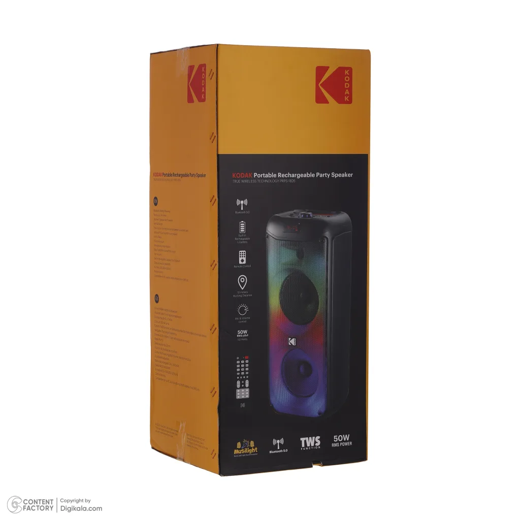 اسپیکر بلوتوثی قابل حمل کداک مدل PRPS-1826