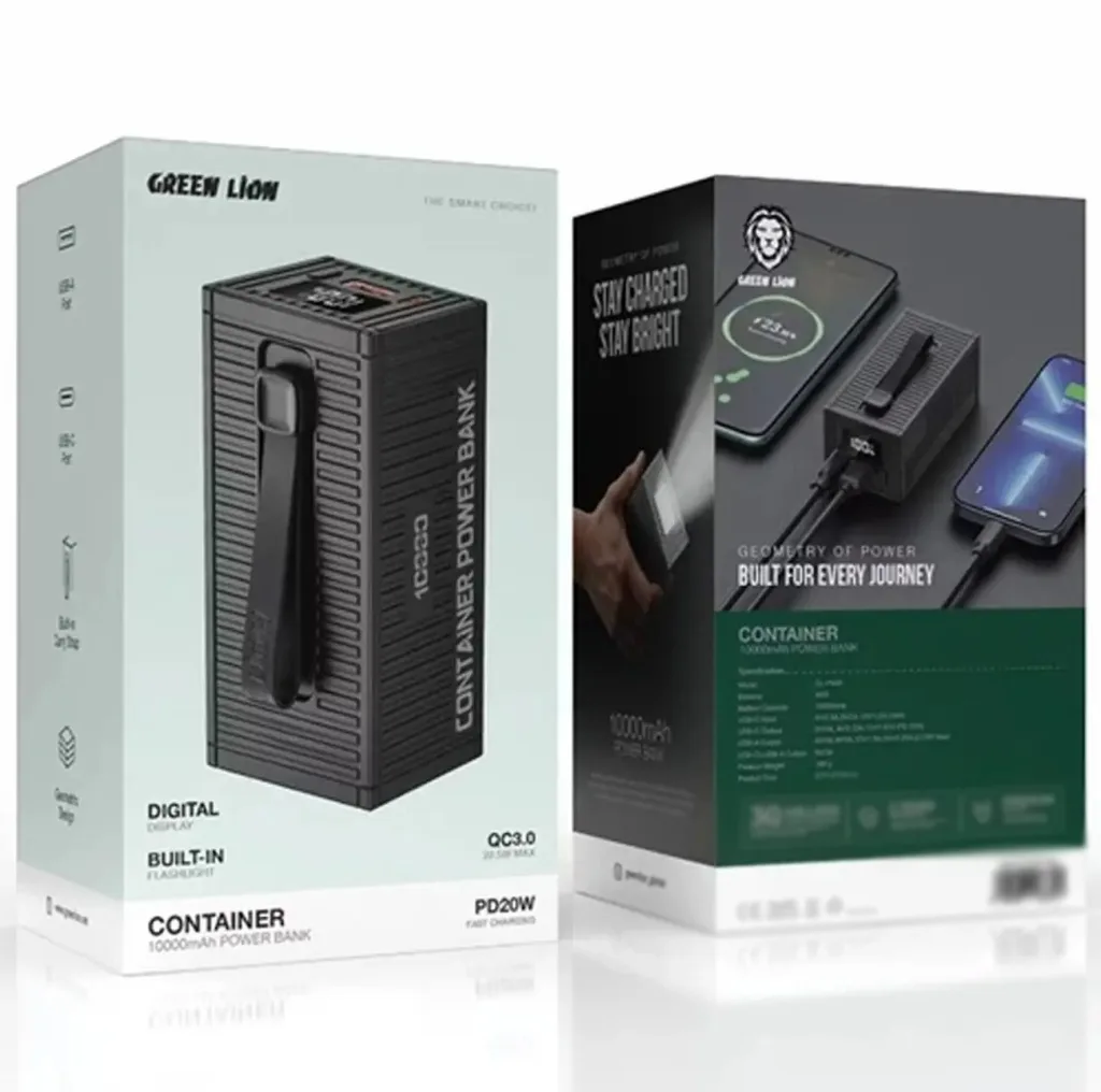 پاوربانک 22.5 وات گرین لاین مدل GL-PX60 ظرفیت 10000 میلی‌آمپرساعت
