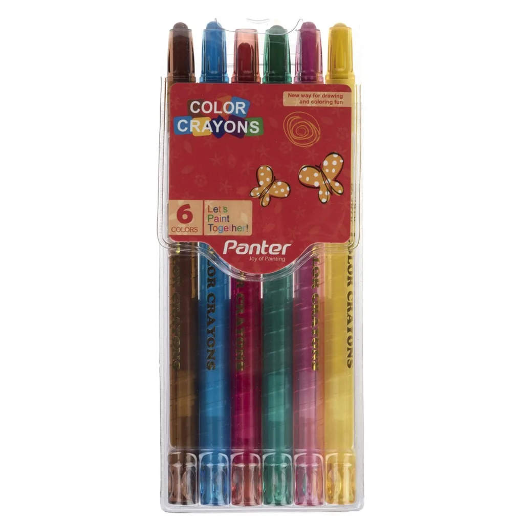 مداد شمعی 6 رنگ پنتر مدل Color