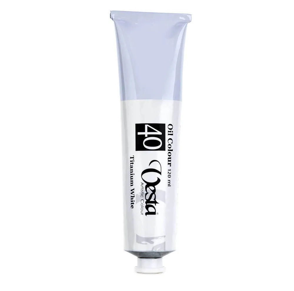 رنگ روغن وستا مدل Titanium White 40 حجم 120 میلی لیتر