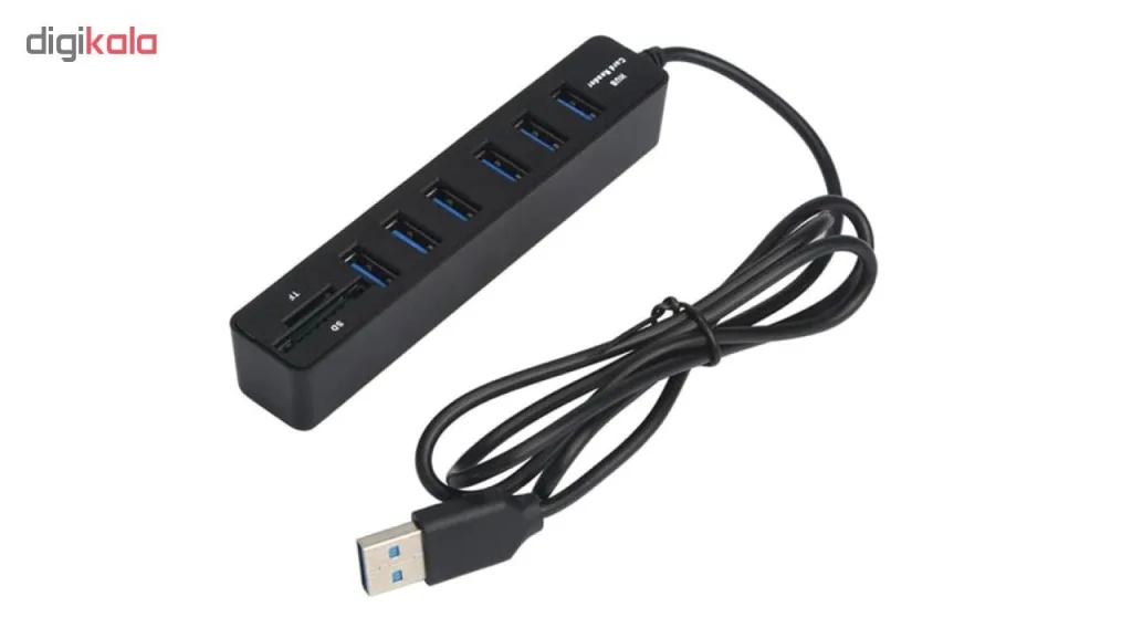 هاب USB 2.0 شش پورت ماکار مدل 2IN1CD6HUB