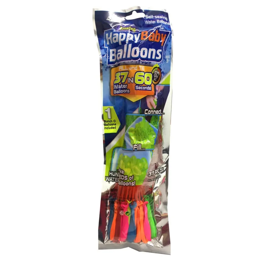 بادکنک آبی مدل happu baby balloons کد mk468 بسته 37 عددی
