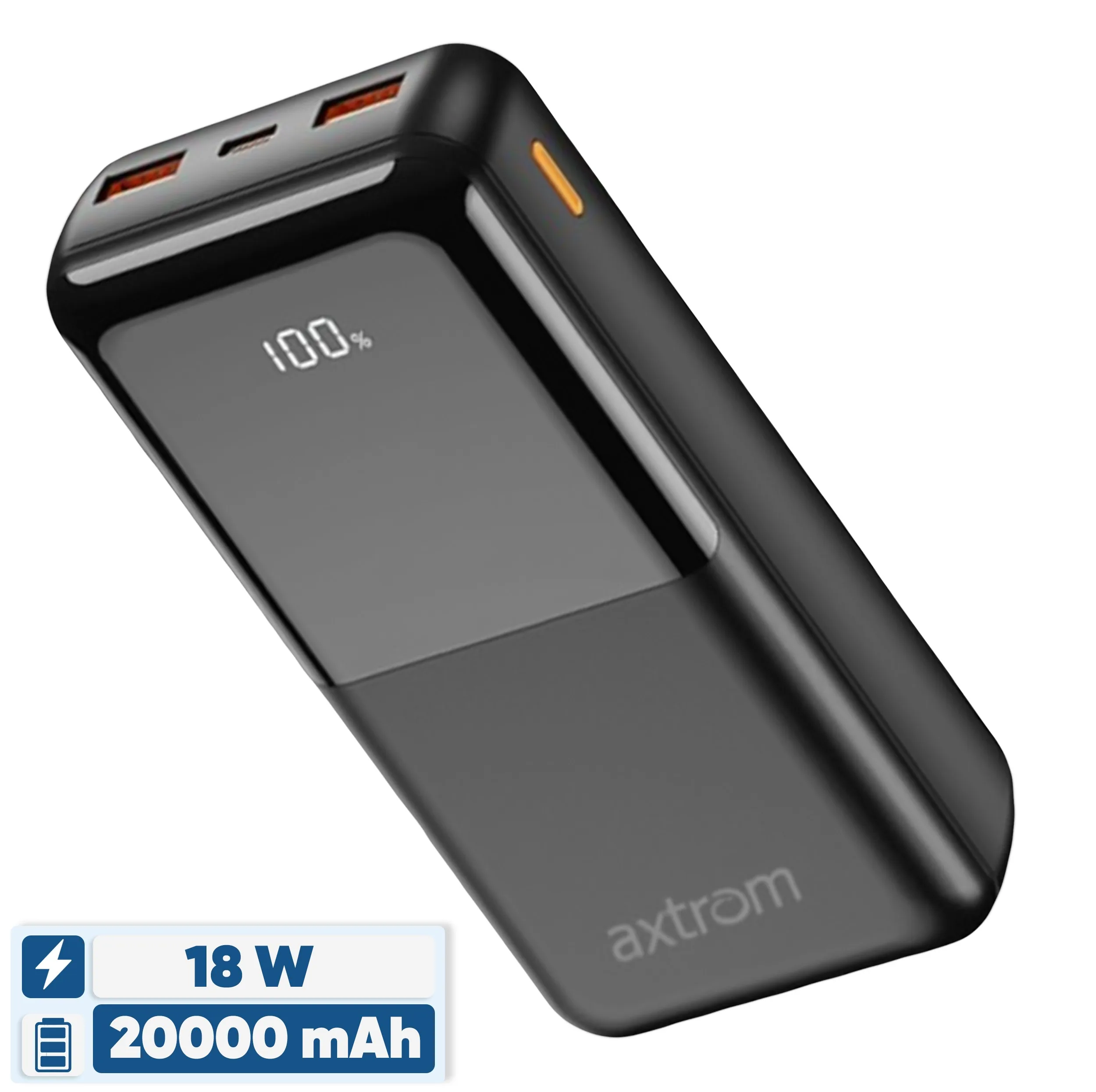 پاوربانک 18 وات اکستروم مدل APB20K22W-B ظرفیت 20000 میلی آمپر ساعت