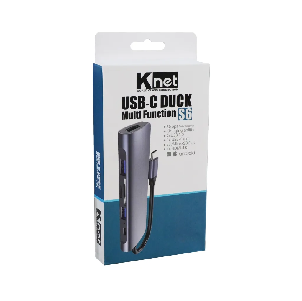 هاب 6 پورت USB-C کی نت مدل s6