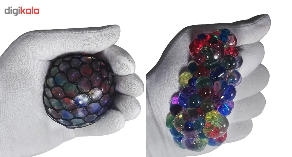 توپ بازی ضد استرس مدل Gel Bullets Mesh Squish Ball