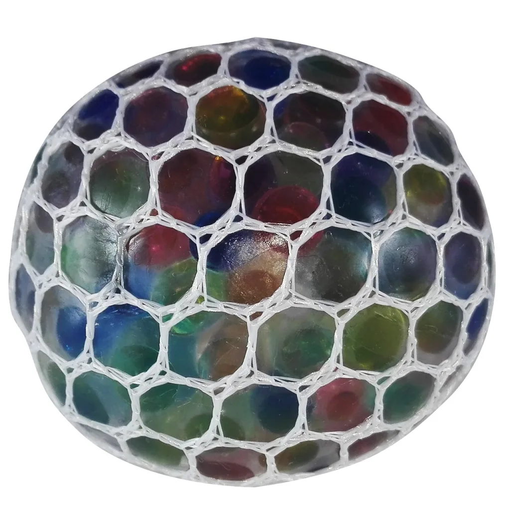 توپ بازی ضد استرس مدل Gel Bullets White Mesh Squish Ball
