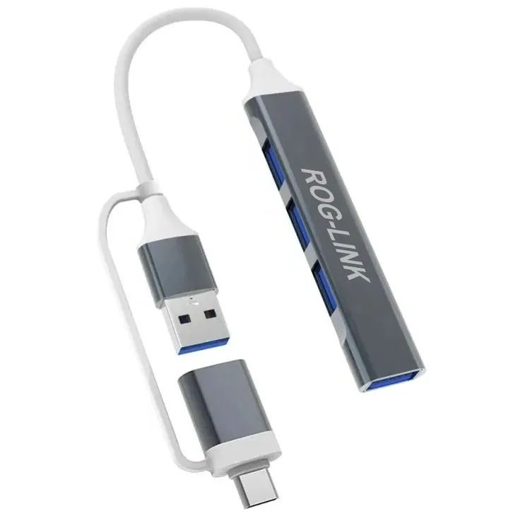 هاب 4 پورت USB 3.0 راگ لینک مدل 2in1-UC