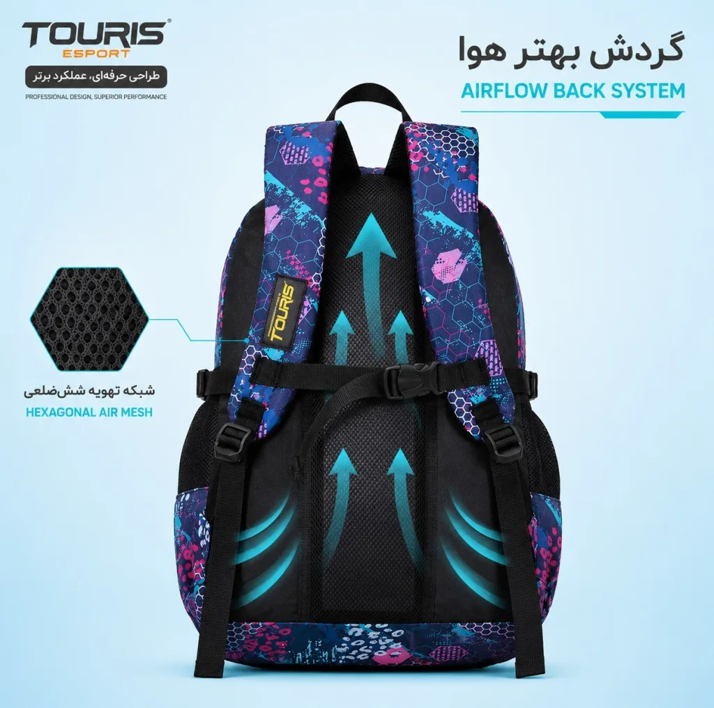 کوله پشتی توریث مدل PTS-150040 به همراه جامدادی