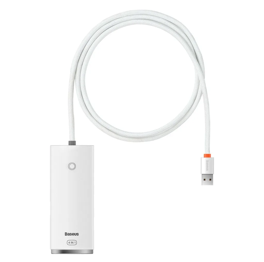 هاب 4 پورت usb3 باسئوس مدل Lite Series -WKQX03010 1M